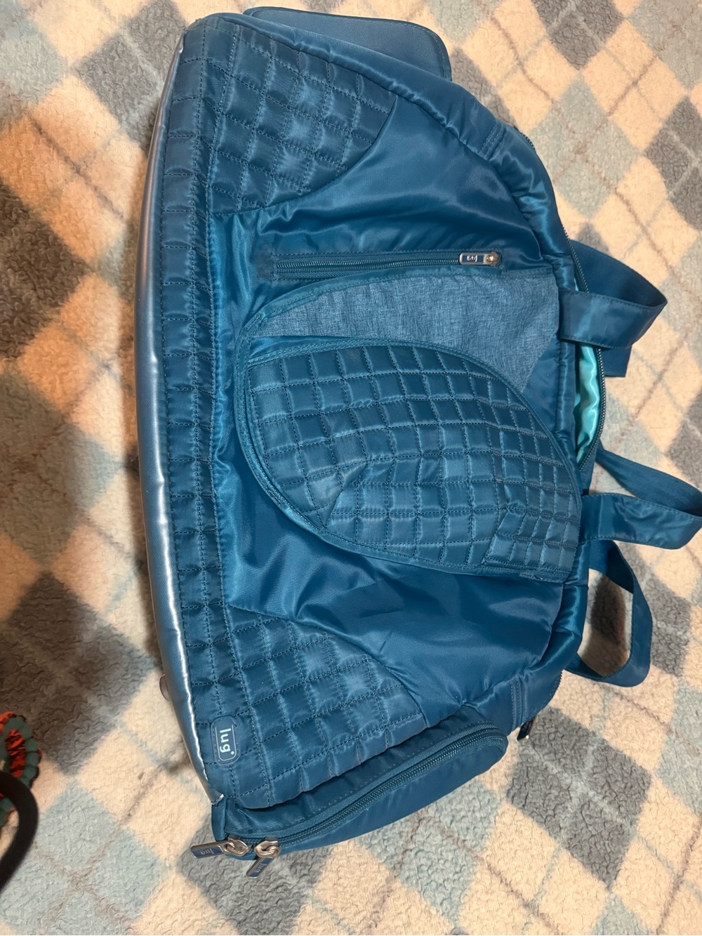 lug Teal Quilted Duffel Bag